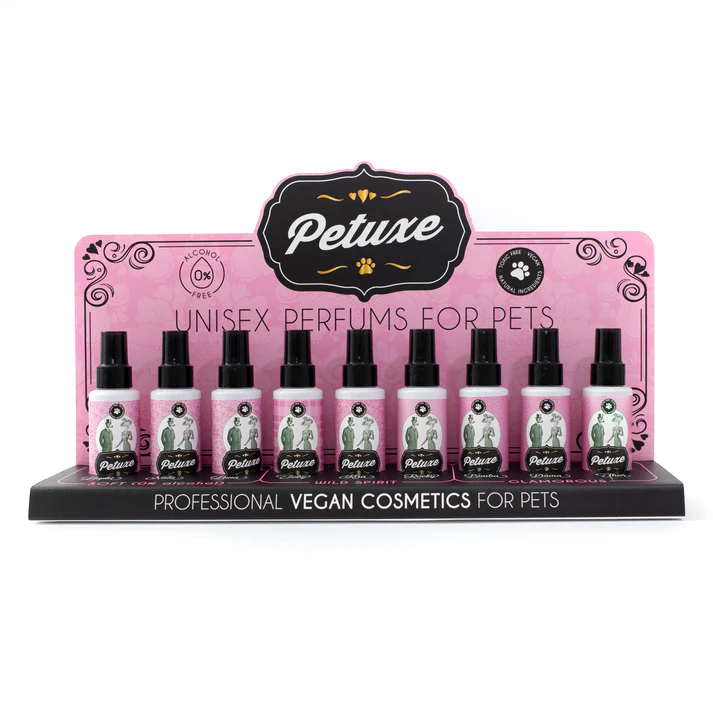 PETUXE - EXPOSITOR PERFUMES MASCOTAS - 9 uds. X 100 ML (1 DE CADA)