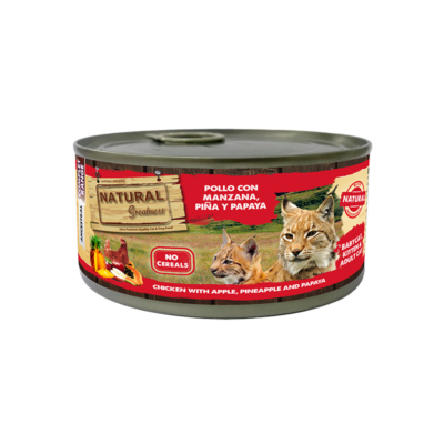 POLLO CON MANZANA, PIÑA PAPAYA CAT 185G
