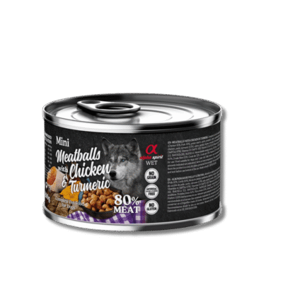 ALBÓNDIGAS DE POLLO Y CÚRCUMA PARA PERROS - 200 G