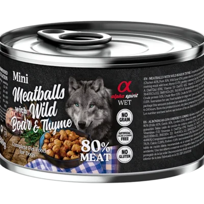 ALBÓNDIGAS DE JABALÍ Y TOMILLO PARA PERROS - 200 G