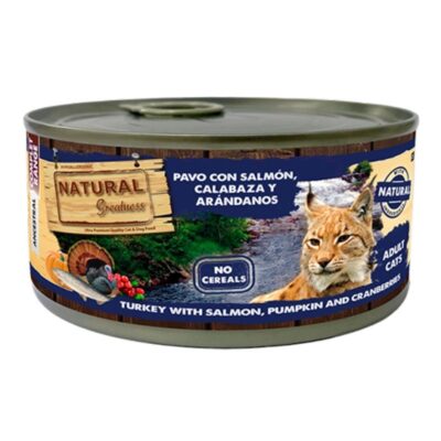 PAVO CON SALMON CALABAZA ARANDANOS CAT 185G